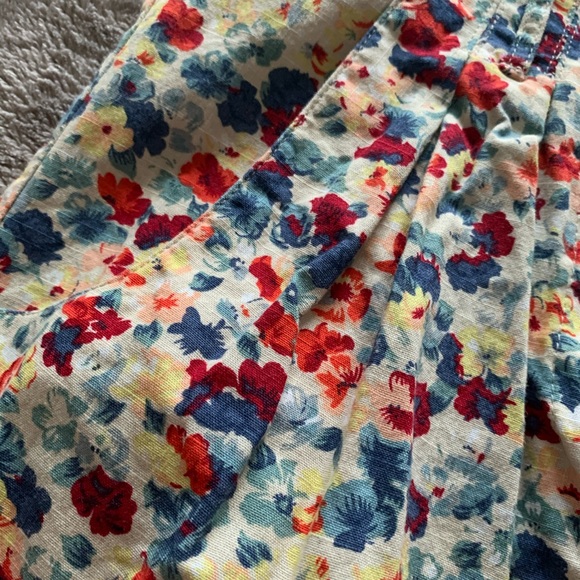 Topshop Floral Watercolour Paperbag Skirt Size 2 - Picture 2 of 7